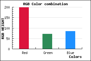 rgb background color #C64755 mixer