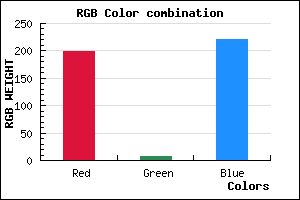 rgb background color #C608DC mixer