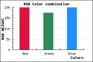 rgb background color #C7ADC7 mixer