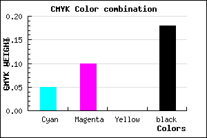#C7BDD1 color CMYK mixer