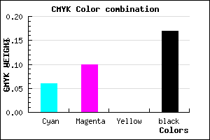 #C7BFD4 color CMYK mixer