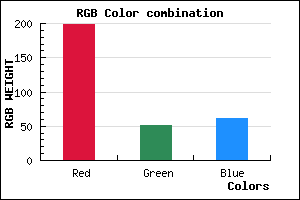 rgb background color #C7333D mixer
