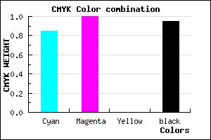 #02000D color CMYK mixer