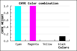 #0200DD color CMYK mixer