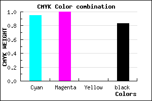 #02002B color CMYK mixer