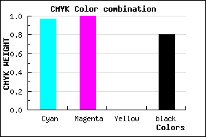 #020032 color CMYK mixer