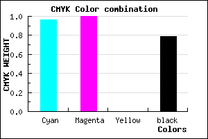 #020035 color CMYK mixer