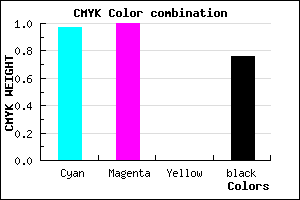 #02003D color CMYK mixer