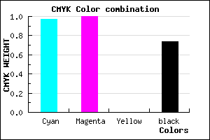 #020043 color CMYK mixer