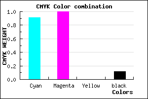#1400E1 color CMYK mixer