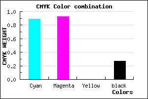 #140DB9 color CMYK mixer