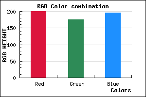 rgb background color #C8AFC3 mixer