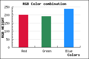 rgb background color #C8BFED mixer
