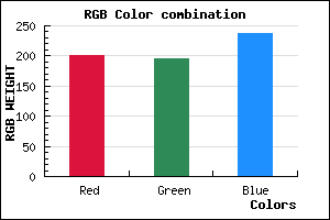 rgb background color #C8C3ED mixer