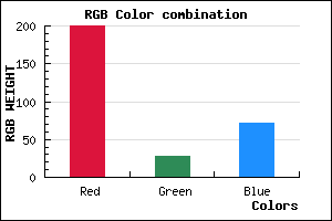 rgb background color #C81C48 mixer