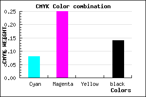 #C9A5DB color CMYK mixer