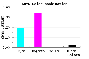 #C9A5F9 color CMYK mixer