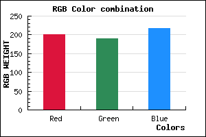 rgb background color #C9BDD9 mixer