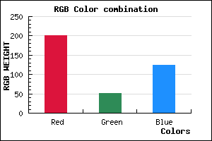 rgb background color #C9347C mixer