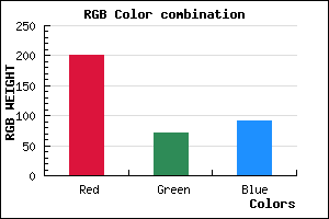 rgb background color #C9485B mixer