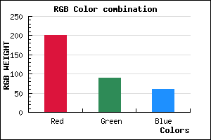 rgb background color #C9593C mixer
