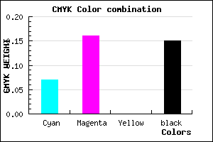 #CAB7D9 color CMYK mixer