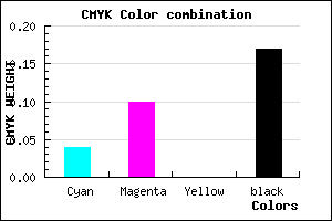 #CABDD3 color CMYK mixer