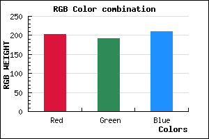 rgb background color #CABFD1 mixer