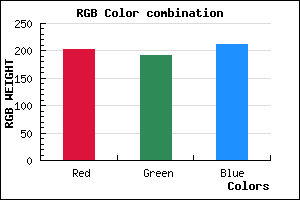 rgb background color #CABFD3 mixer