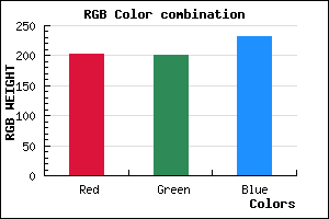 rgb background color #CAC8E8 mixer