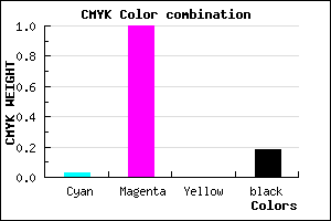 #CB00D1 color CMYK mixer