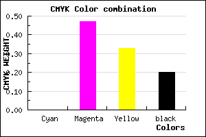 #CB6C87 color CMYK mixer