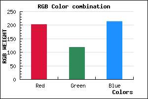 rgb background color #CB77D6 mixer