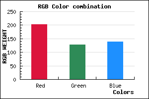 rgb background color #CB7F8B mixer