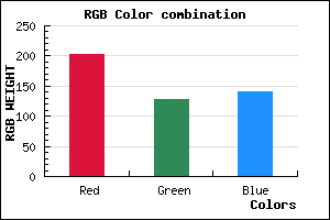 rgb background color #CB7F8D mixer