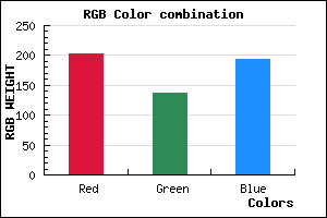 rgb background color #CB88C1 mixer
