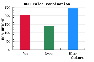 rgb background color #CB8BF3 mixer