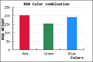rgb background color #CB9ABF mixer