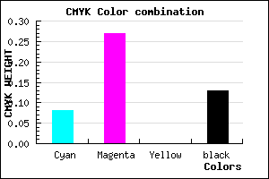 #CBA1DD color CMYK mixer