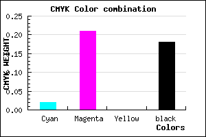 #CBA4D0 color CMYK mixer