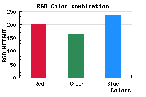 rgb background color #CBA5EB mixer