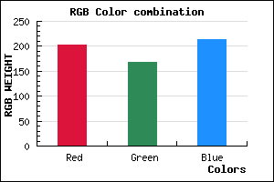 rgb background color #CBA8D6 mixer