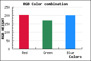 rgb background color #CBA9C9 mixer
