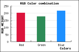 rgb background color #CBB1D9 mixer