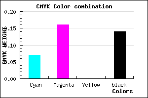 #CBB7DB color CMYK mixer