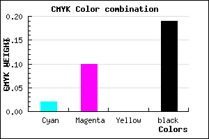 #CBBBCF color CMYK mixer