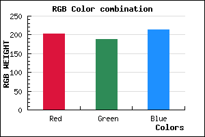 rgb background color #CBBCD6 mixer