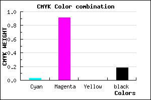 #CB13D1 color CMYK mixer