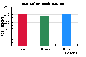 rgb background color #CBBECC mixer