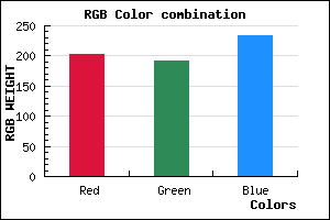 rgb background color #CBBFE9 mixer